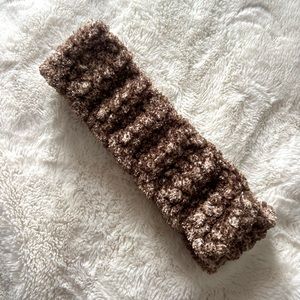 Handmade Brown Fleece Headband, Never Worn